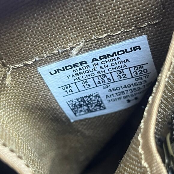 Under Armour FNP Tactical Boots Coyote Brown Suede Combat Mens 14 1287352-728 main image 6